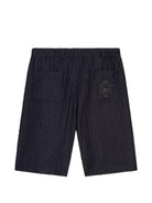 Shorts per bambino Dolce & Gabbana Kids neri con logo ricamato sul retro L44Q10 LDD54 S9000 DOLCE & GABBANA KIDS 