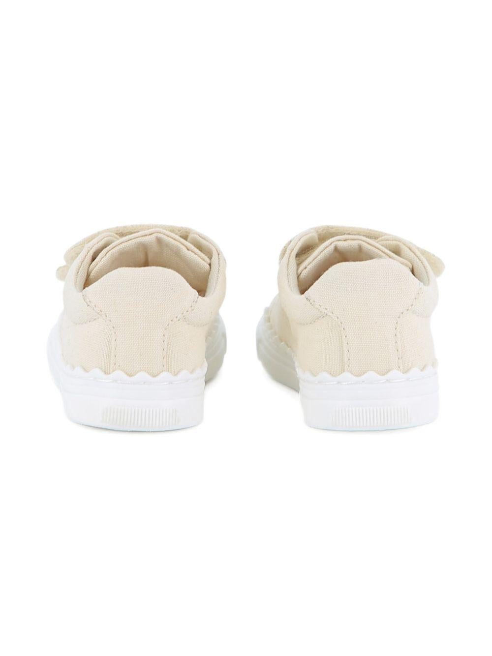 Sneakers per bambina Chloé Kids beige con ricamo con logo C20918 117 CHLOE' KIDS 