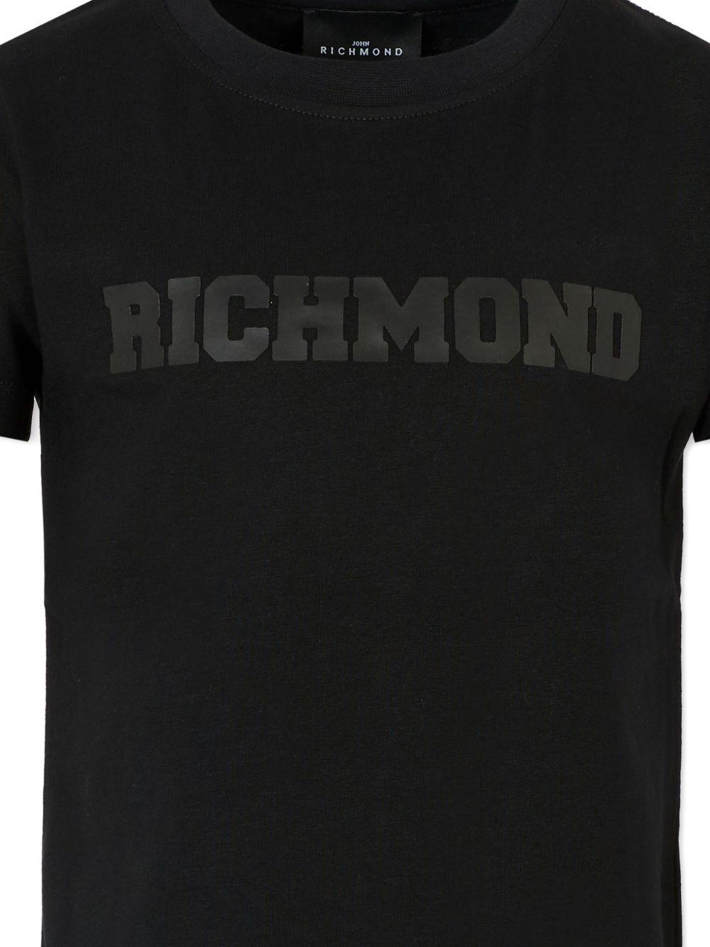 T-shirt per bambino John Richmond Junior nero con stampa logo RBA25115TS BLACK JOHN RICHMOND JUNIOR 