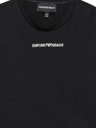 T-shirt a maniche lunghe Emporio Armani Kids blu navy con stampa logo EB000420 AF15013 MB005 EMPORIO ARMANI KIDS 