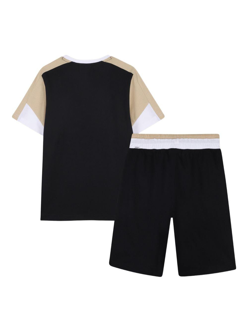 Completo per bambino Boss Kids nero con dettagli a contrasto J53006 09B BOSS KIDS 