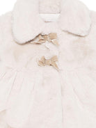 Cappotto per neonata La Stupenderia beige con colletto alla Peter Pan 1TCGB24 W25 LA STUPENDERIA 