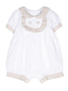 Body in lino con volant DANDOLO BIANCO JESURUM KIDS 
