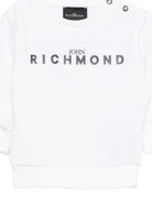 Felpa per neonati John Richmond Junior bianca con dettaglio logo RIP26036FE WHITE JOHN RICHMOND KIDS 