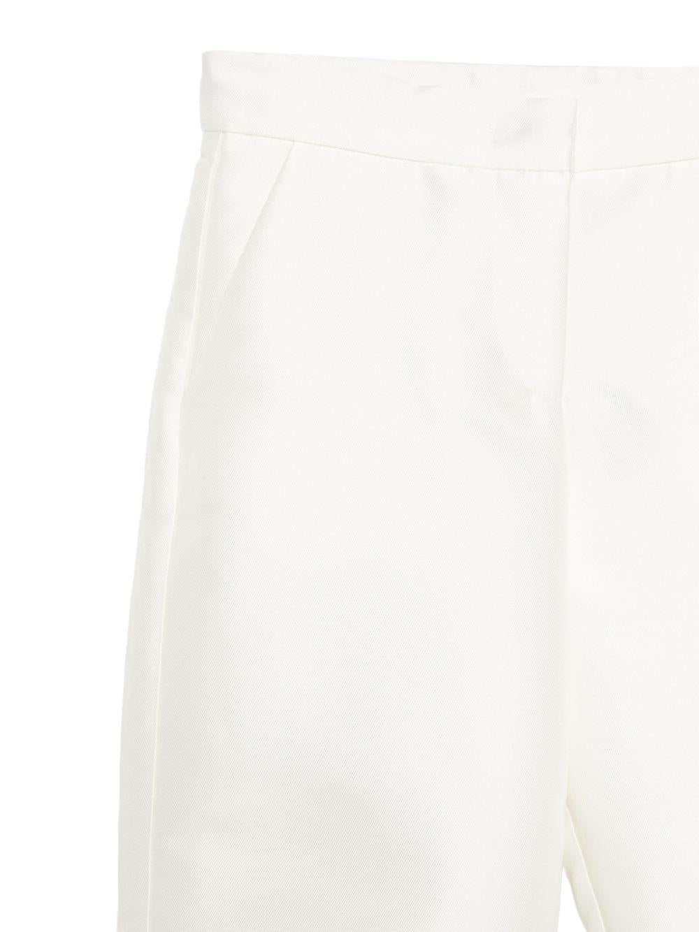 Pantaloni per bambina Simonetta bianco con tasche laterali SY6A61 S0251 102 SIMONETTA KIDS 