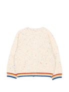 Cardigan per neonata Stella McCartney Kids beige con bordi a contrasto TZ9000 Z3896 101 STELLA McCARTNEY KIDS 