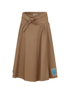 Gonna midi per bambina MSGM Kids beige con dettaglio con nodo S6MSJGSK131 015 MSGM KIDS 