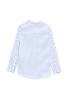 Camicia a righe per bamabina MC2 Saint Barth Kids x Looney Tunes azzurra con stampa grafica BRIG003 01933L MC2 ST. BARTH KIDS 