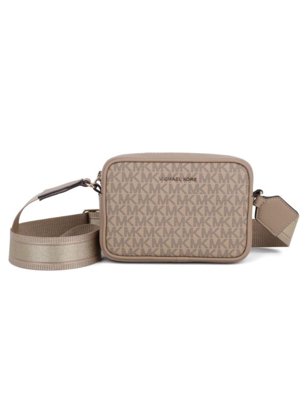 Borsa a spalla  per bambina Michael Kors Kids beige con monogramma R30648 215 MICHAEL KORS KIDS 