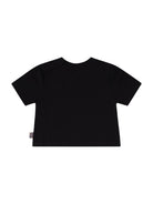 T-shirt per neonato Burberry Kids Equestrian Knight Design nero con stampa logo 8121190 A1189 BURBERRY KIDS 