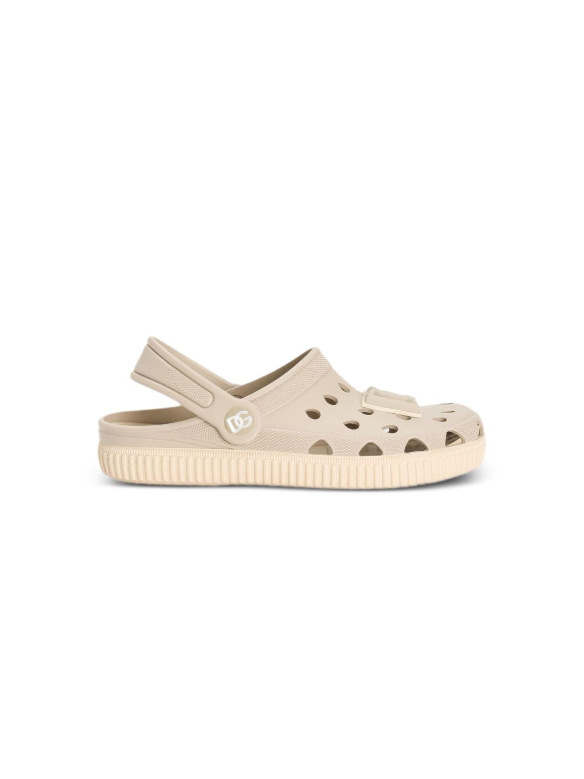 Sandali per bambini Dolce & Gabbana Kids beige con applicazione logo sul davanti DN0213 AT079 8X075 DOLCE & GABBANA KIDS 