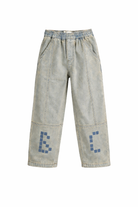 Jeans per bambino Bobo Choses denim con stampa logo B126AC098 461 BOBO CHOSES KIDS 