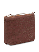 Pochette Aline MC2 Saint Barth marrone con strass ALI0032 09241L MC2 ST. BARTH KIDS 