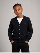 Cardigan per bambino Emporio Armani Kids blu con toppa con logo EB000437 AF28773 UB118 EMPORIO ARMANI KIDS 