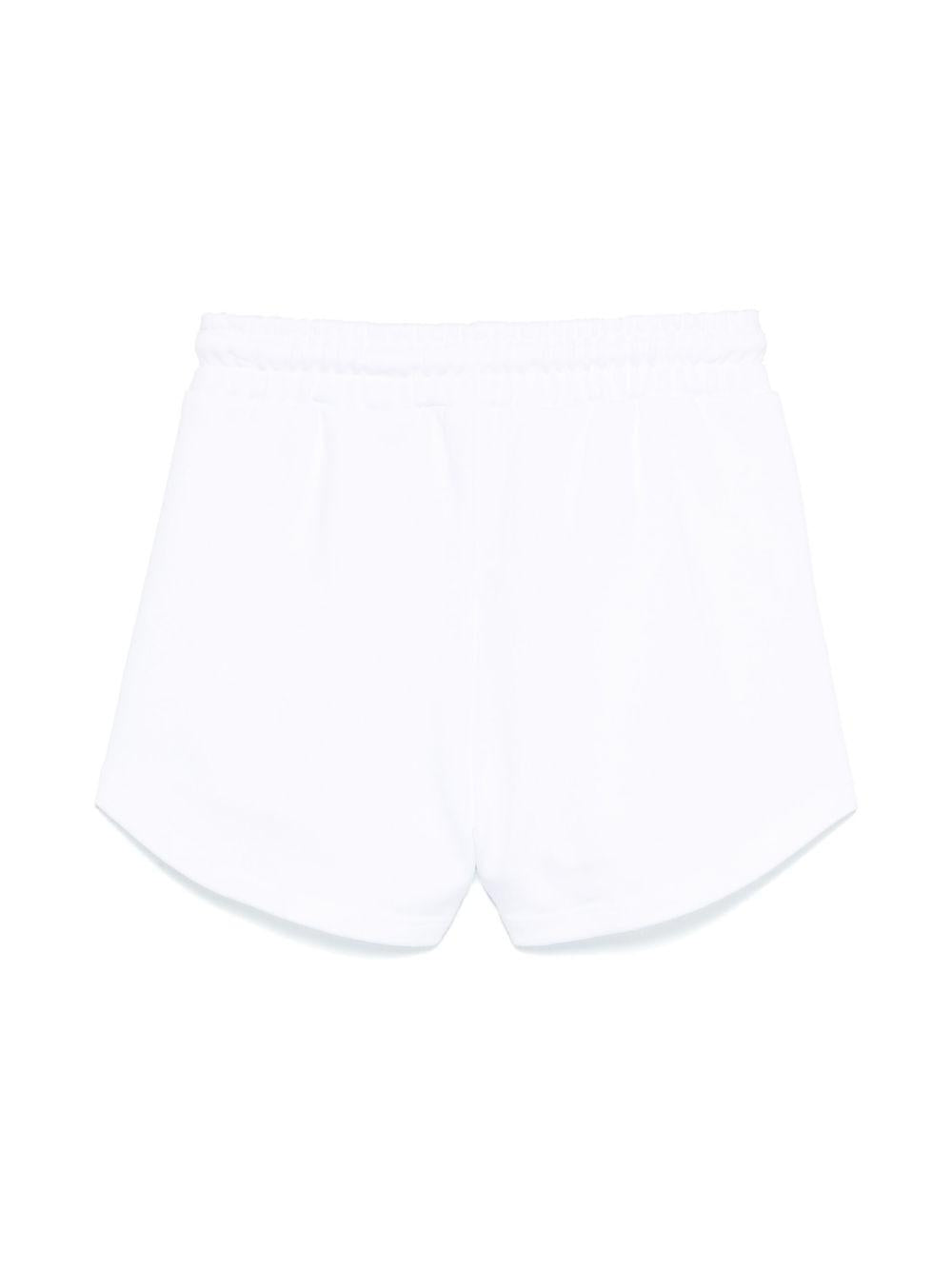 Pantaloncini con stampa logo per bambina MSGM Kids bianco con gamba larga S5MSJGSH092 001 MSGM KIDS 