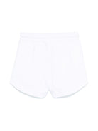 Pantaloncini con stampa logo per bambina MSGM Kids bianco con gamba larga S5MSJGSH092 001 MSGM KIDS 