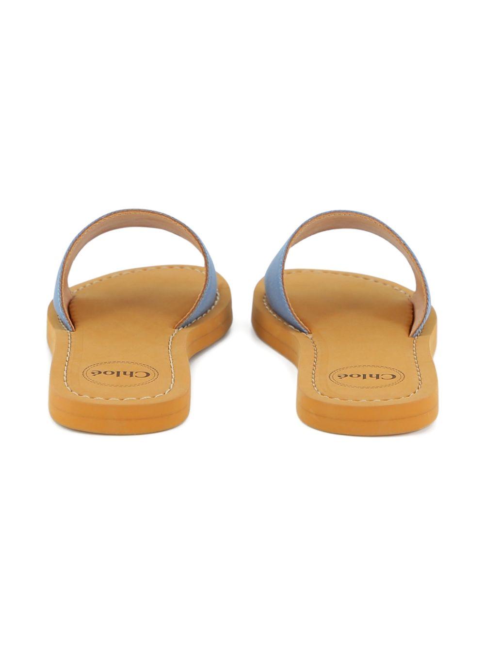 Sandali per bambina Chloé Kids Woody azzurri con logo C20881 821 CHLOE' KIDS 
