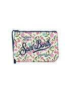 Pochette Aline MC2 Saint Barth beige con stampa floreale all-over ALIN001 03676L MC2 ST. BARTH KIDS 