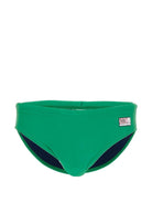Costume da bagno per bambino MC2 Saint Barth Kids verde con logo sul davanti BIL0001 00732L MC2 ST. BARTH KIDS 