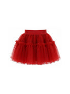 Gonna per bambina Monnalisa Kids rossa con trama in tulle 17HGON T9945 0043 MONNALISA KIDS 