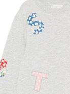 Abito modello felpa per bambina Stella McCartney Kids grigio con applicazioni TZ1A60 Z3059 807 STELLA McCARTNEY KIDS 