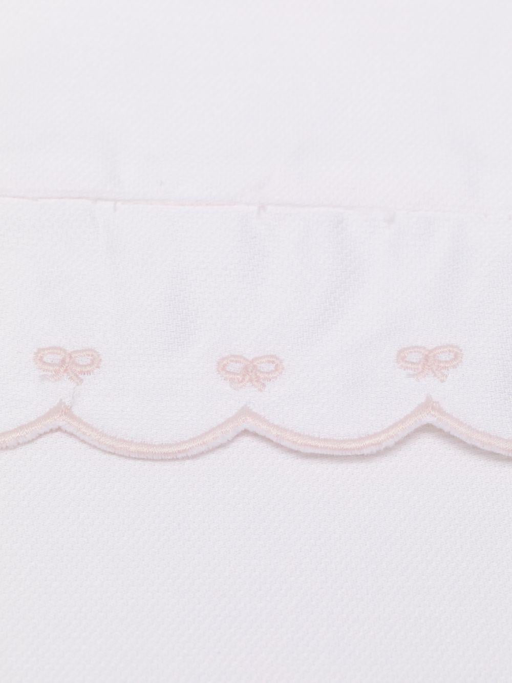 Coperta per neonata La Stupenderia bianca con bordo smerlato 2TBCO50 P01PIN LA STUPENDERIA KIDS 