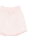 Set maglia con shorts per neonata Paz Rodriguez rosa con dettaglio in pizzo sangallo 103-123682 322 PaZ RODRIGUEZ KIDS 