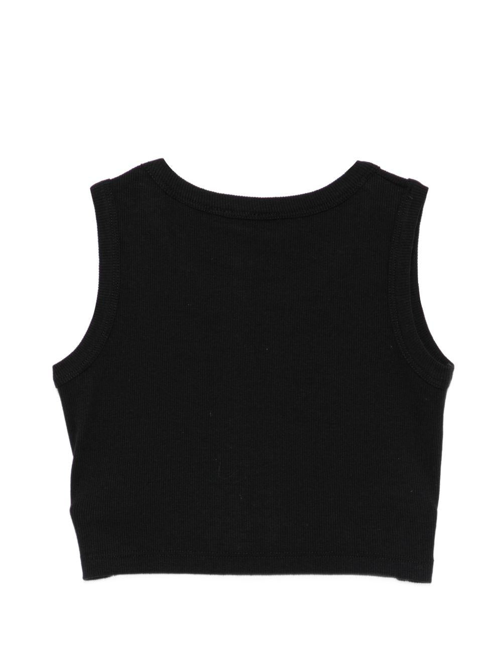 T-shirt per bambina John Richmond Junior nera senza maniche RGP26172CN BLACK JOHN RICHMOND JUNIOR 