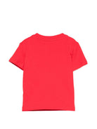 T-shirt per neonati Moschino Kids rossa con stampa tre orsetti MUM04OLAA24 50109 MOSCHINO KIDS 