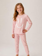 Pigiama per bambina Molo Kids rosa con motivo smiley 6W26R503 5724 MOLO KIDS 
