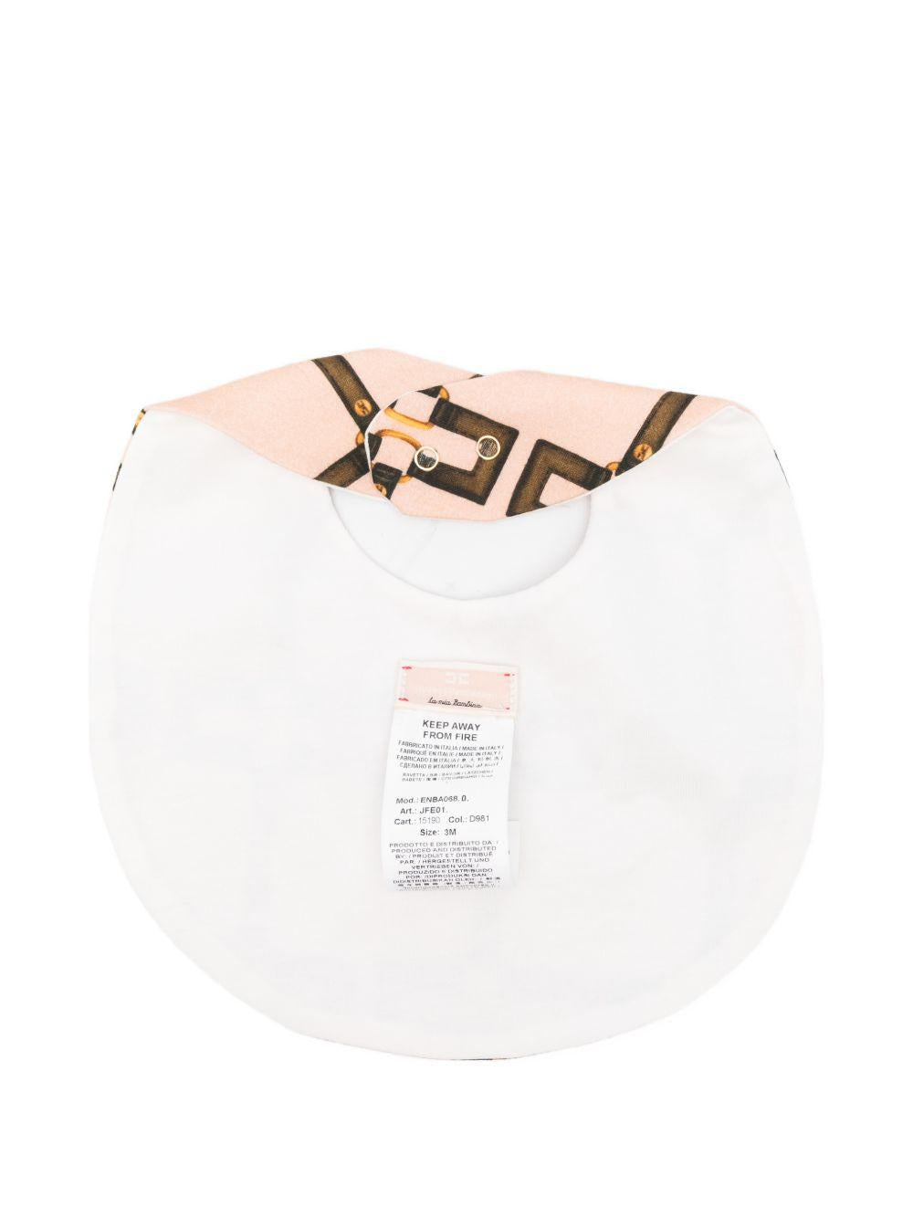 Bavaglino per neonata Elisabetta Franchi La Mia Bambina rosa a fantasia ENBA0680JFE01 D981 ElISABETTA FRANCHI 