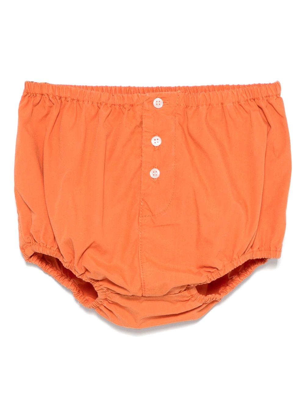 Pantaloncini in cotone per neonata Bonpoint arancione con vita elasticizzata S05OBEW00001 037 BONPOINT KIDS 