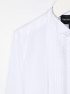 Camicia per bambino Emporio Armani Kids bianca con pettorina plissettata 6H4CJ8 4N3GZ 0100 EMPORIO ARMANI KIDS 