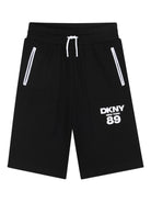 Bermuda per bambino Dkny Kids nero con logo D62530 09B DKNY KIDS 