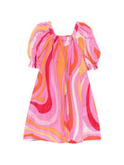 Abito per bambina Emilio Pucci Junior multicolore con stampa astratta PY1C01 M0077 515AR EMILIO PUCCI KIDS 