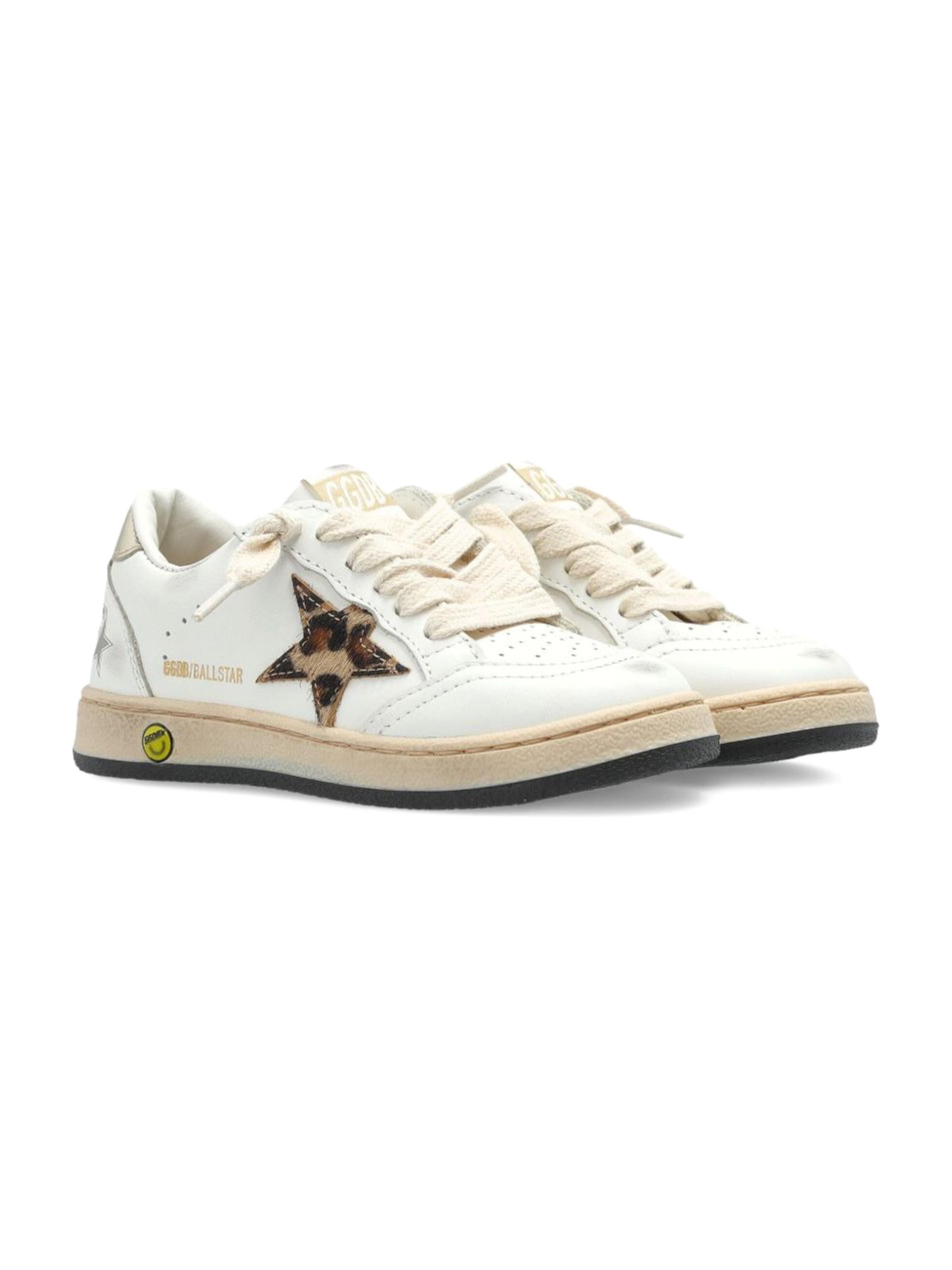 Sneakers Ballstar per bambino Golden Goose Kids bianche con applicazione a stella F00439F008047 12380 GOLDEN GOOSE KIDS 