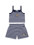 Set 2 pezzi canotta e shorts per bambina Moschino Kids multicolor con design a righe HDG01MLAE10 83686 MOSCHINO KIDS 