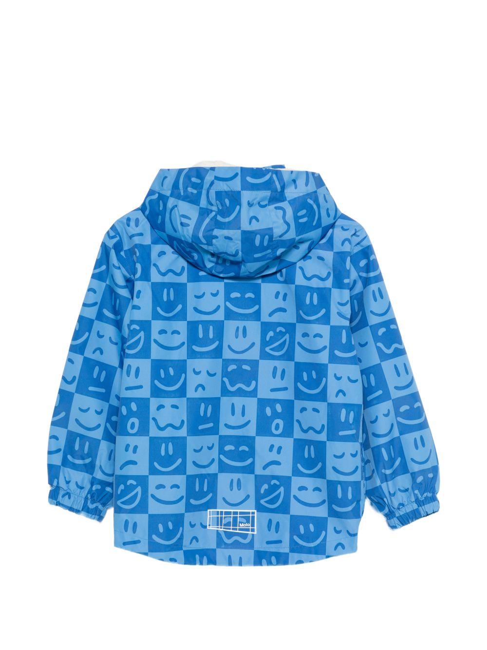 Giacca impermeabile Waiton per bambino Molo con stampa smiley all-over 5NOSO123 9547 MOLO KIDS 