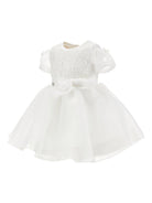 Abito per neonata Monnalisa bianco con dettaglio con fiocco 73G902 7112 0001 MONNALISA KIDS 