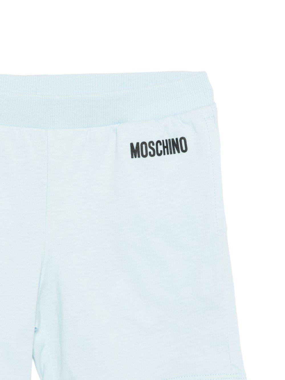 Set t-shirt e shorts per neonato Moschino Kids multicolor con stampa orsetti sul davanti M5G00MLAA01 84325 MOSCHINO KIDS 