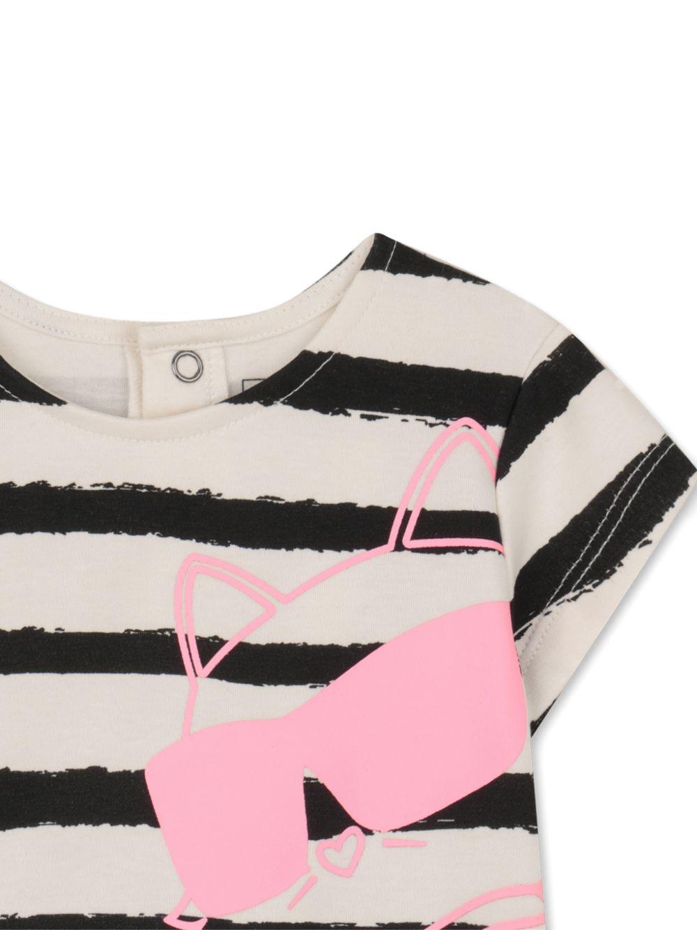 Set t-shirt e gonna per neonata Karl Lagerfeld Kids multicolore con stampa Ikon Choupette Z31065 462 KARL LAGERFELD KIDS 