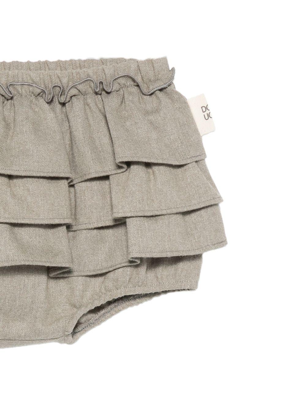 Shorts per neonata Douuod Kids grigio con ruches DZ7001 I0337 903 DOUUOD KIDS 