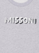 Felpa per bambino Missoni Kids grigio con logo ricamato MX4Q10 Z3188 805 MISSONI KIDS 