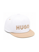 Cappello per bambino Hugo Kids beige con logo ricamato G01164 10P Hugo KIDS 