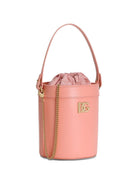 Borsa a secchiello per bambina Dolce & Gabbana Kids rosa con placca con logo EB0266 A1065 88438 DOLCE & GABBANA KIDS 
