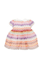 Abito per neonata Missoni Kids multicolore con stampa a zigzag MZ1031 K0293 999 MISSONI KIDS 