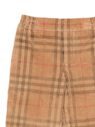 Pantaloni per bambino Burberry Kids beige con stampa Burberry Check 8109048 A7028 BURBERRY KIDS 