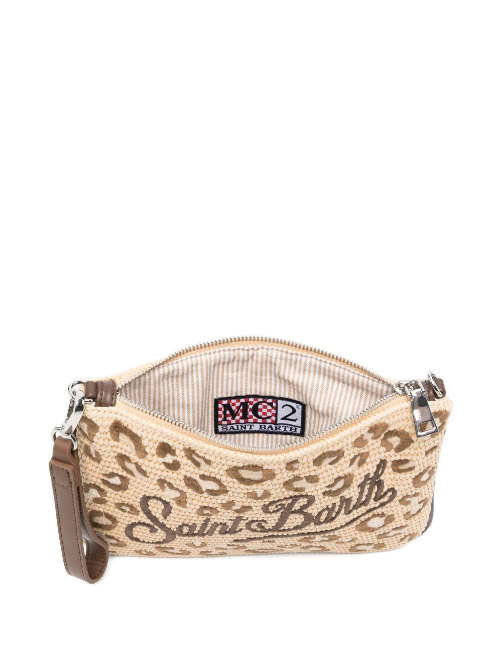 Borsa Parisienne MC2 Saint Barth beige con stampa animalier PAR0021 00349L MC2 ST. BARTH KIDS 
