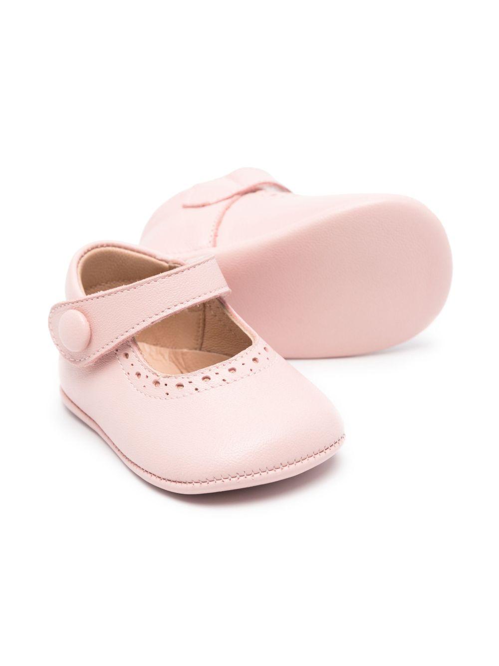 Scarpe primi passi per neonata Eli1957 rosa con soletta in pelle con logo 0350AL ROSPALE Eli Kids 