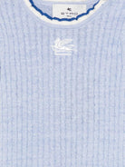 T-shirt per bambina Etro Kids blu con ricamo Pegaso sul davanti GY9A20 X0259 824 ETRO KIDS 